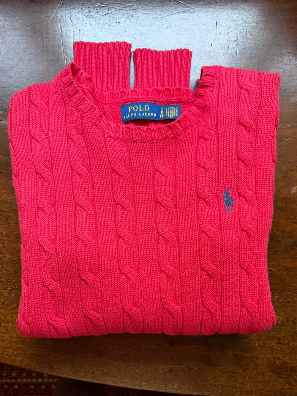 Polo by Ralph Lauren Women’s Cable Crewneck Sweater - Red